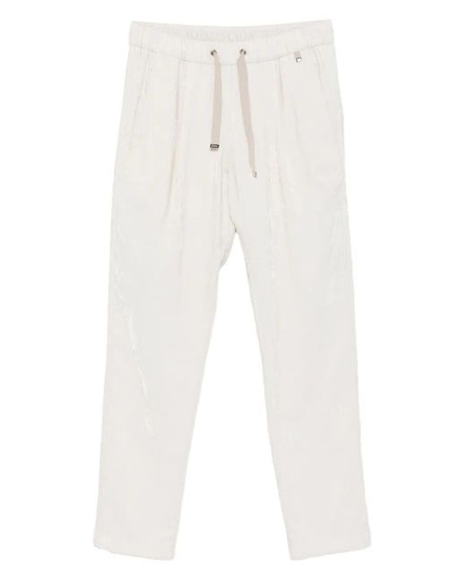 Herno Women's White Metallised Pantalone