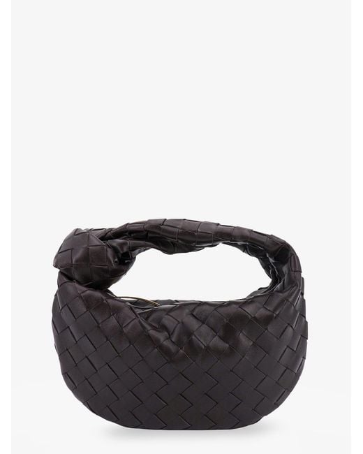 Bottega Veneta Black Jodie Mini Leather Handbag With Intrecciato Motif