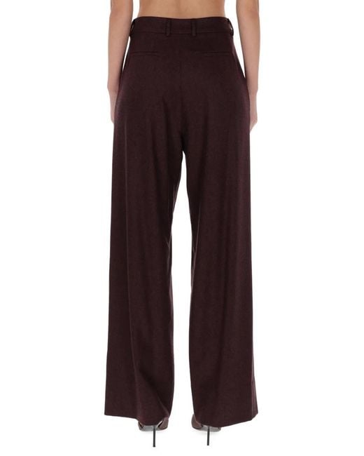 PT Torino Red Bordeaux Virgin Wool Trousers