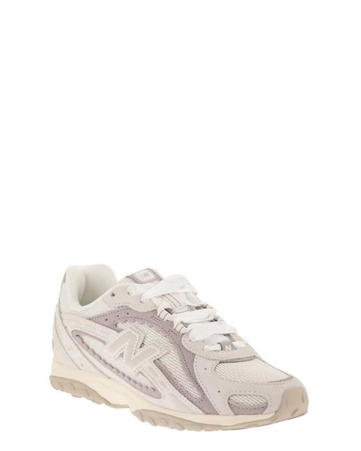 New Balance White Mesh And Suede Lifestyle Sneakers With Leather Details