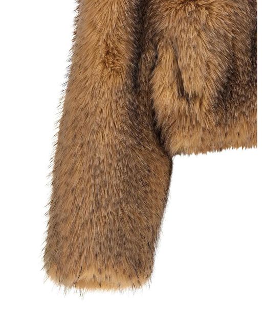 ROTATE BIRGER CHRISTENSEN Brown Rotate Birger Christensen Cropped Fur
