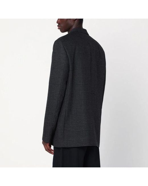 NAMACHEKO Black Melange Prince Of Wales Jacket for men