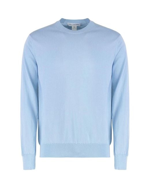 Comme des Garçons Blue Shirt Cotton Blend Crew-Neck Sweater for men