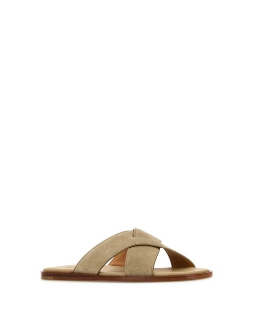 Church's Brown Sand Suede Slippers for men