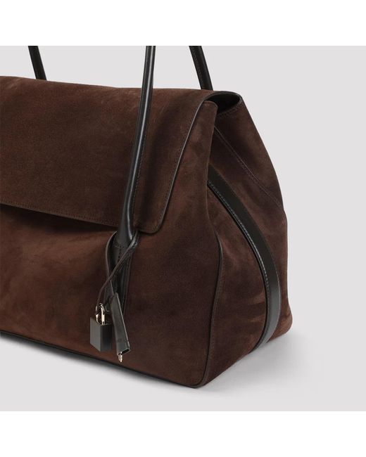 Tom Ford Brown Calf Leather Shoulder Bag