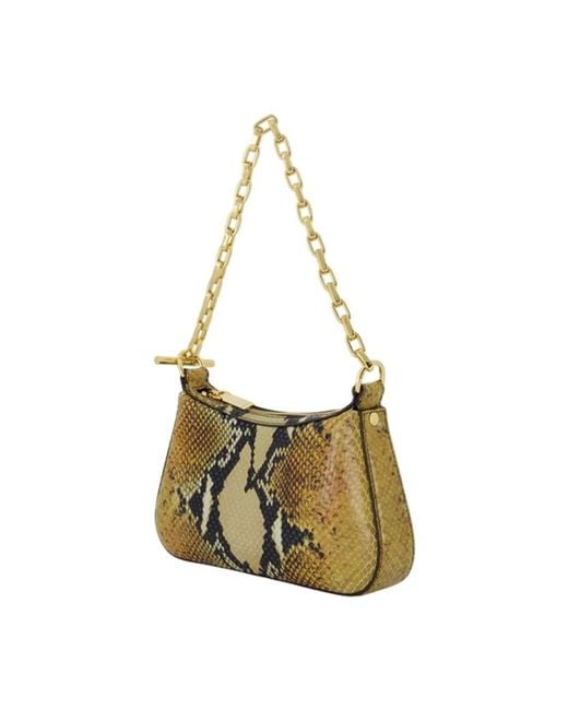 McQueen Metallic T Bar Mini Handbag