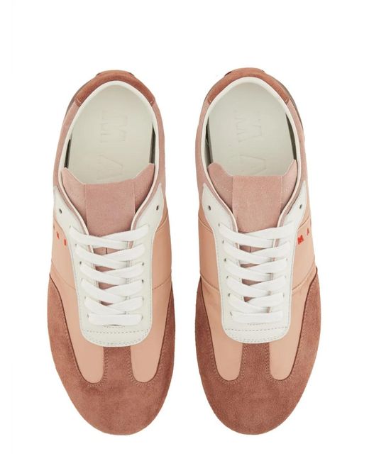 Marni Pink Leather Sneaker