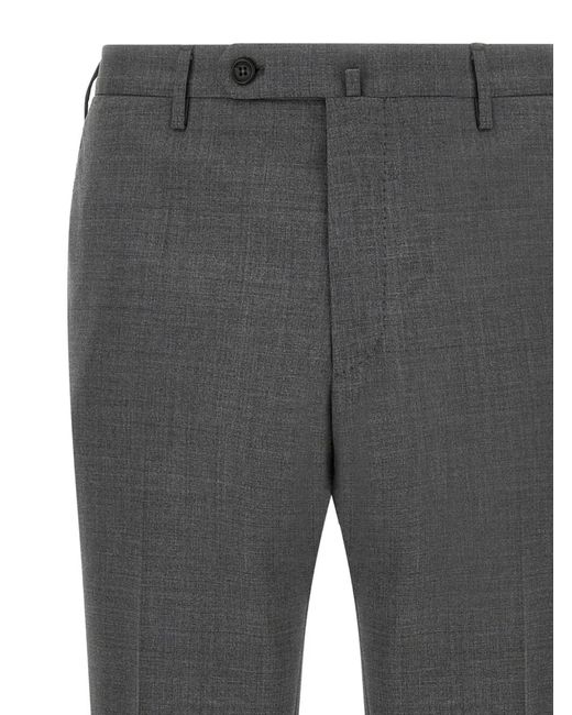 Incotex Gray Classic Chino Trousers for men
