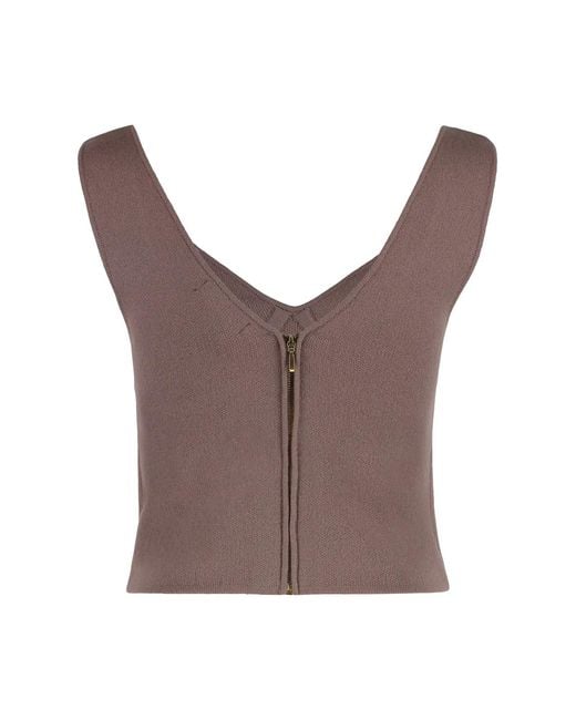 SABLYN Brown Iridian Knitted Top