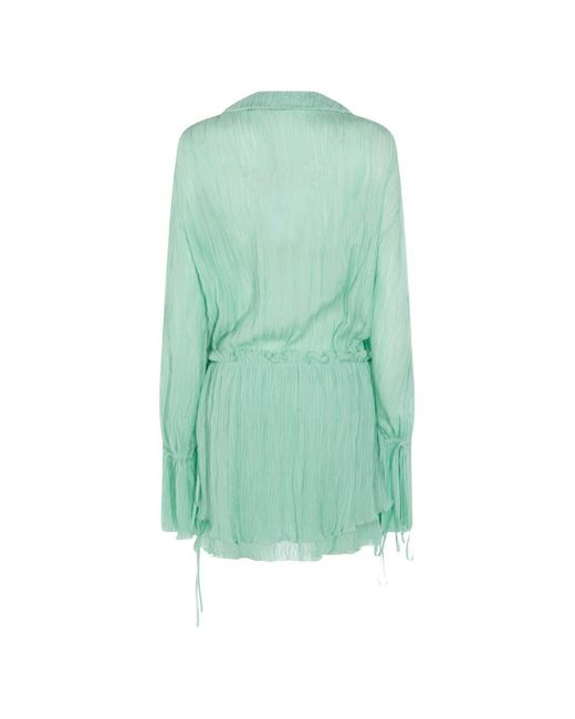 Blumarine Green Lily Viscose Dress