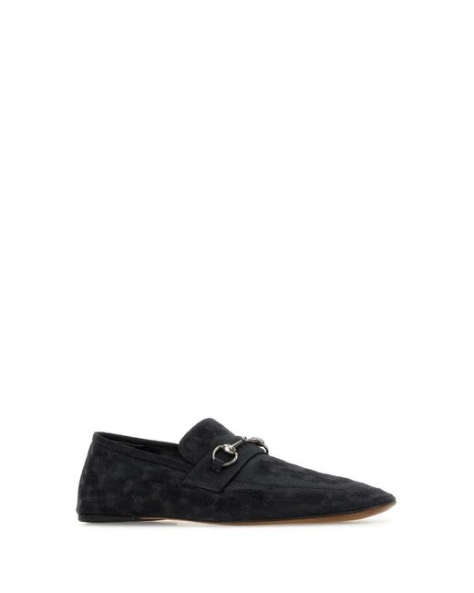 Gucci Black Gg Fabric Loafers for men