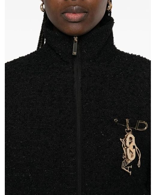 Emporio Armani Black Tweed Blouson Jacket
