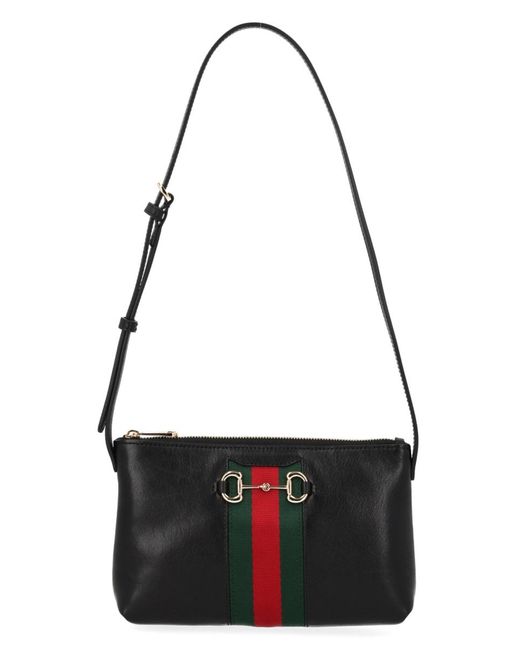 Gucci Black "Horsebit Web" Mini Bag
