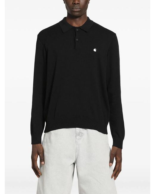 Carhartt Black L/S Madison Polo for men