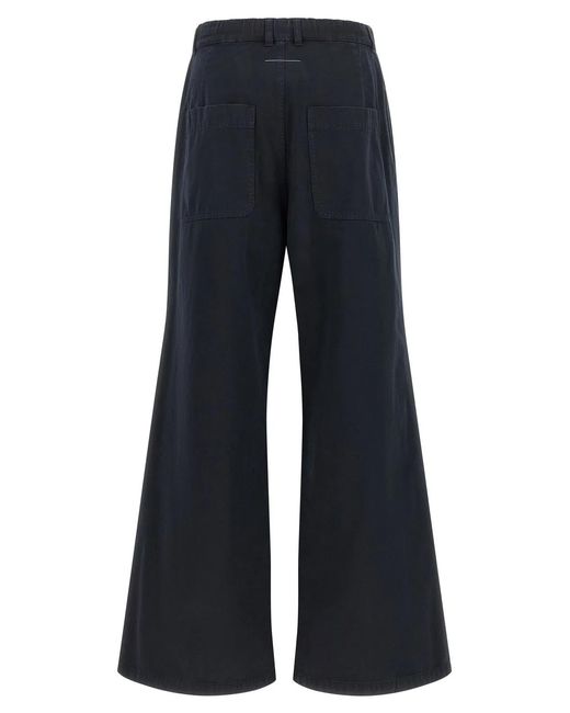 MM6 by Maison Margiela Blue Stitch Line' Pants