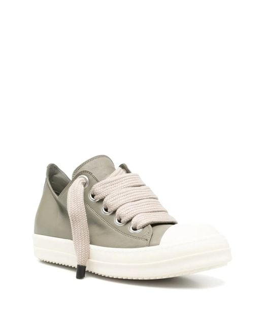 Rick Owens White Jumbolace Low Sneakers for men
