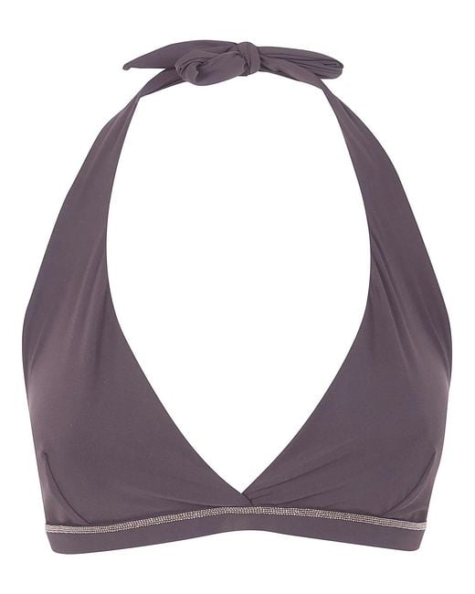 Brunello Cucinelli Purple Swimsuit Top