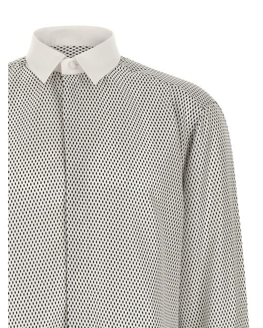Tom Ford Gray Shirt With Contrast Collar for men