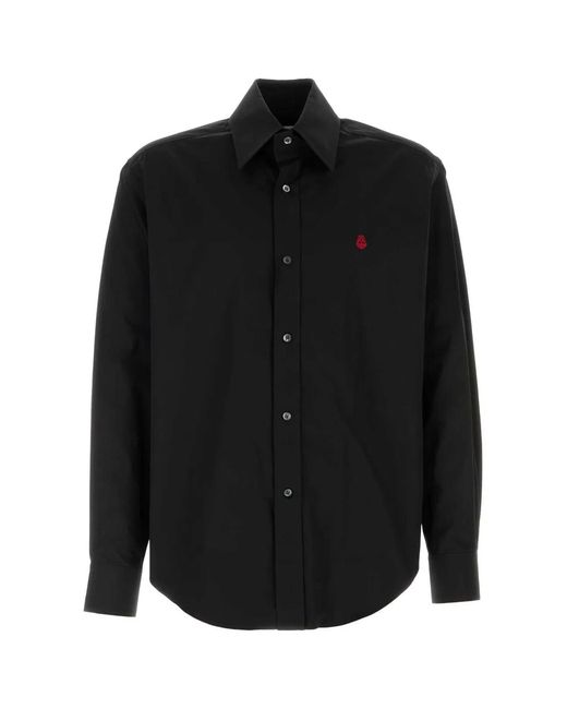 McQueen Black Dbl C Stand Cuff Sht for men