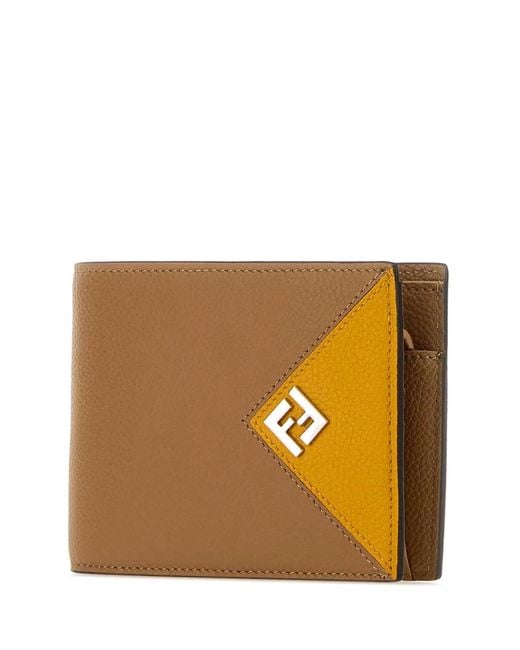 Fendi Brown Leather Wallet for men