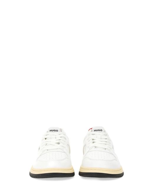 HUGO White Leather Sneaker for men