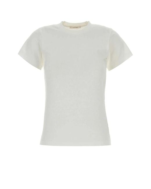 The Row White Cotton Duca T-Shirt