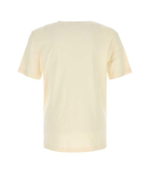 Lemaire White U-Neck Tee for men