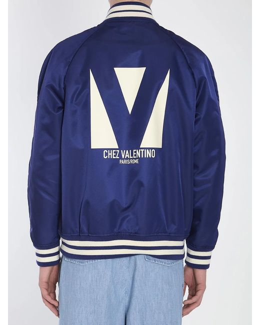 Valentino Garavani Blue Chez Bomber for men