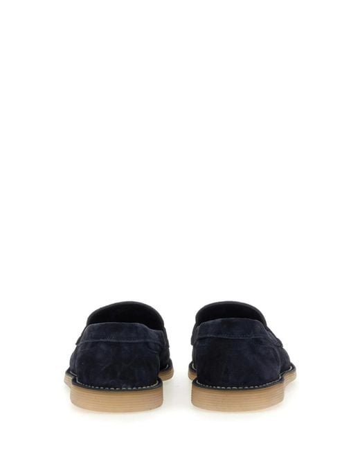 Dolce & Gabbana Blue Dolce & Gabbana Suede Loafer for men