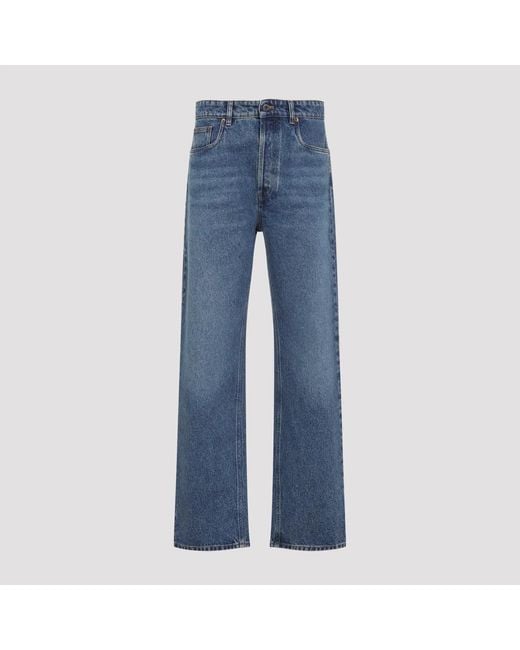 Miu Miu Blue Cotton Jeans