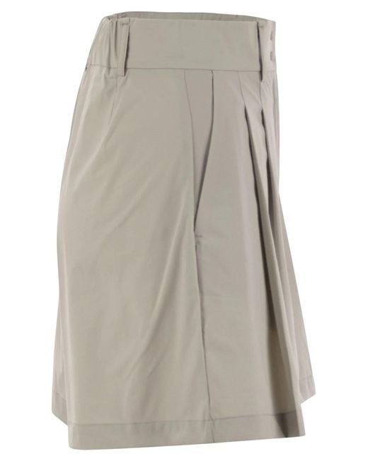 Herno Gray Stretch Nylon Shorts
