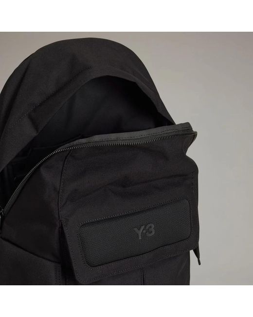 Y-3 Black Backpack With Flap Pocket