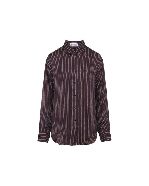 Frankie Shop Purple Peri Satin Fluid Shirt