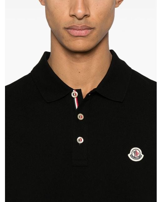 Moncler Black Ss Polo for men