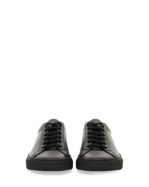 Common Projects Black Leather Achilles Low-Top Sneakers for men