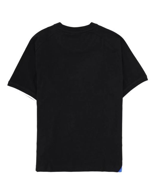 HUGO Black T-Shirt "Nalomat" Con Logo for men