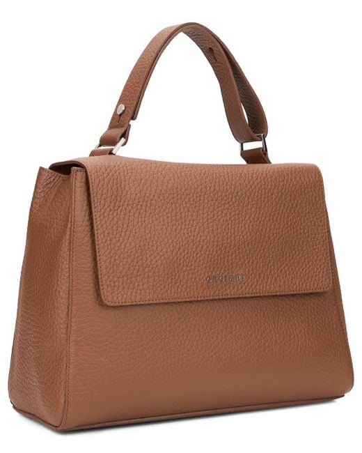Orciani Brown Borsa Sveva Soft Medium