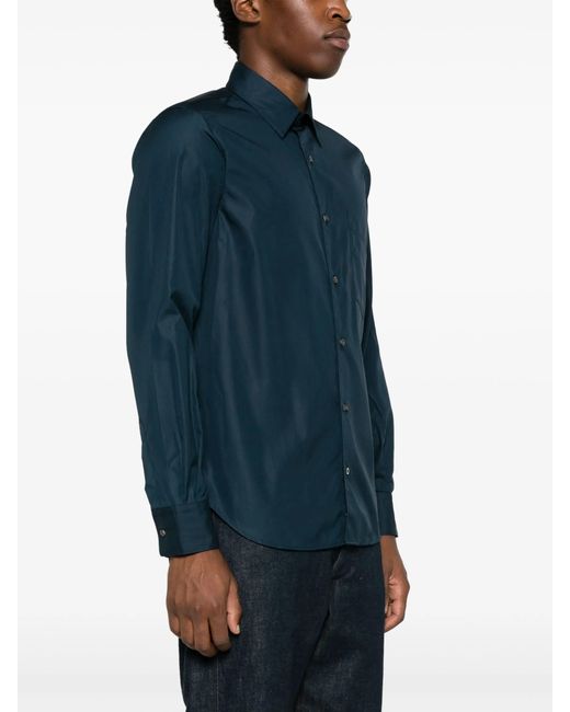 Aspesi Blue Cotton Sedici Shirt for men