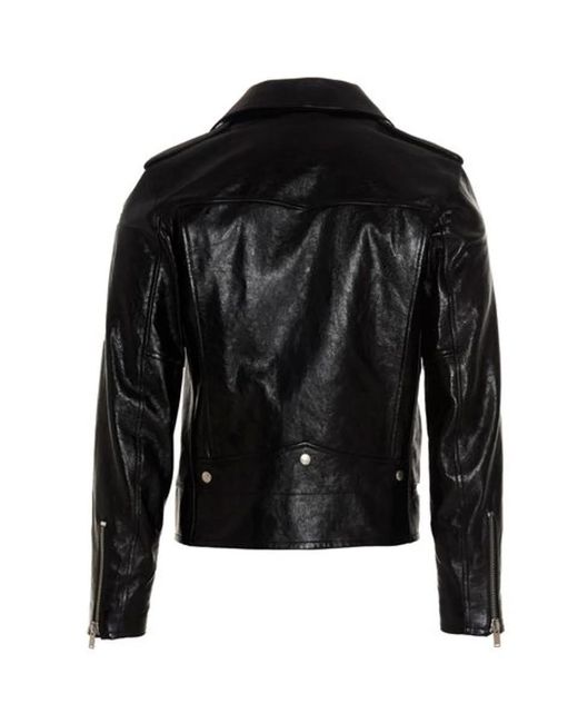 Saint Laurent Black Leather Jacket for men