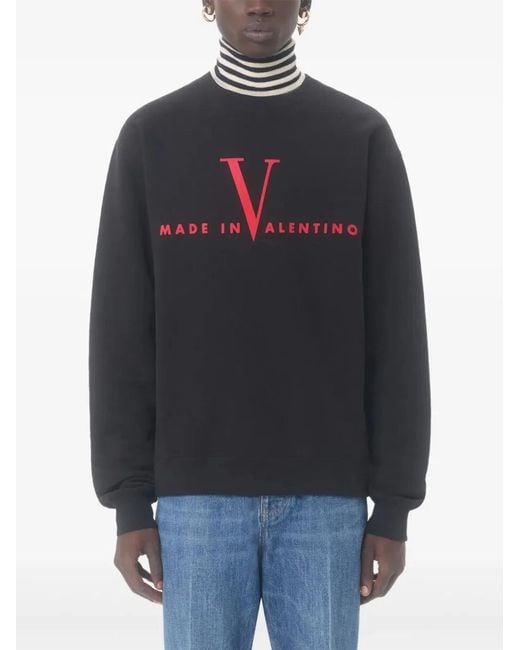 Valentino Garavani Blue Sweatshirt With Print Made for men