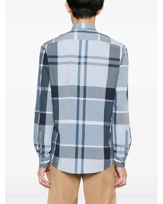 Barbour Blue "Harris" Tailored Shirt for men