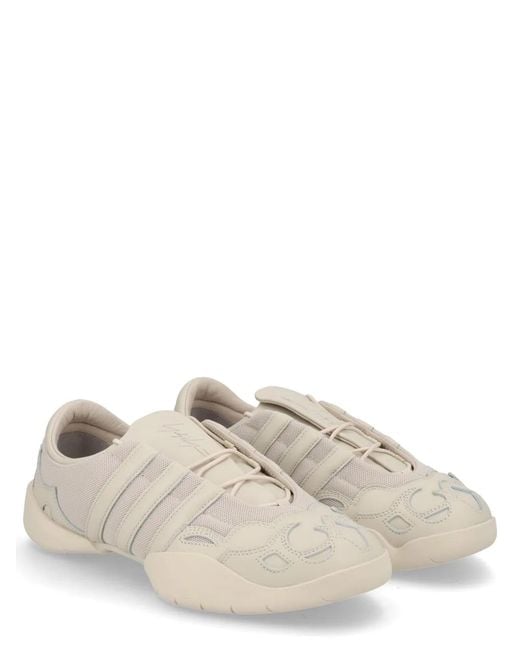Y-3 Gray Y- Leather Sneaker