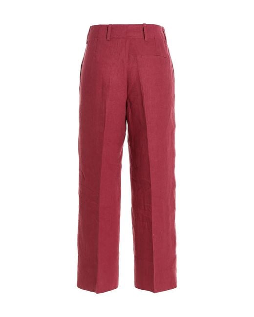 Max Mara Red Rebecca' Pants