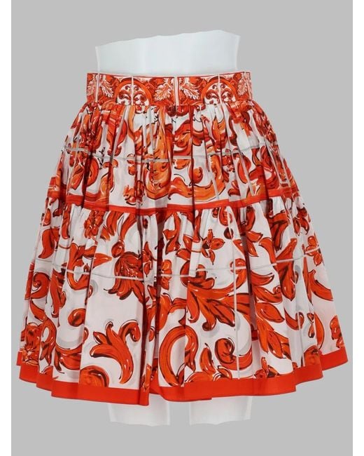 Dolce & Gabbana Red Dolce & Gabbana Gonna Corta