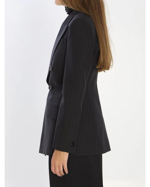 Gucci Black Embroidered Wool Blazer
