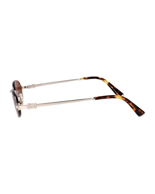 Miu Miu Brown Metal Sunglasses