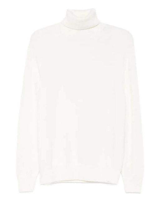 Paul & Shark White Paul & Shark Turtle Neck Pullover for men