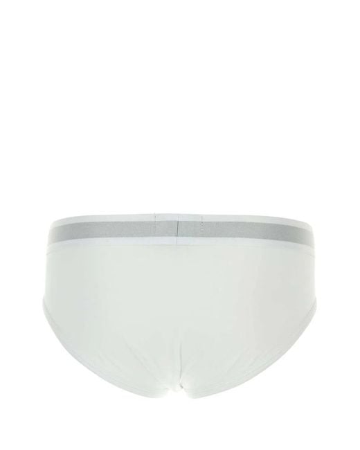Emporio Armani White Stretch Cotton Brief for men