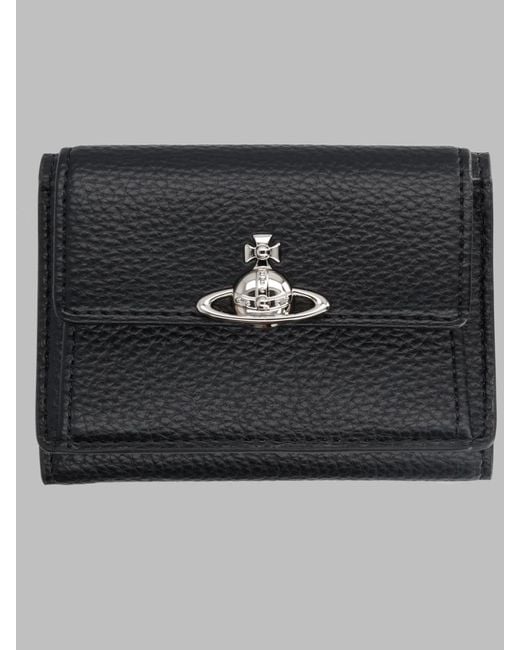 Vivienne Westwood Black Portafoglio Small Flap Purse