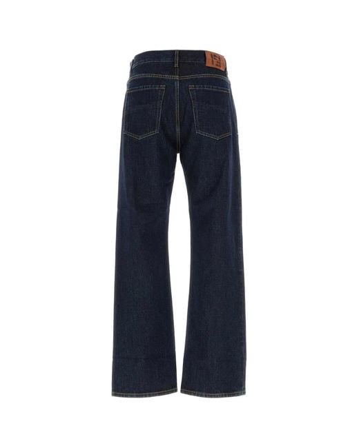 Fendi Dark Blue Denim Jeans for men